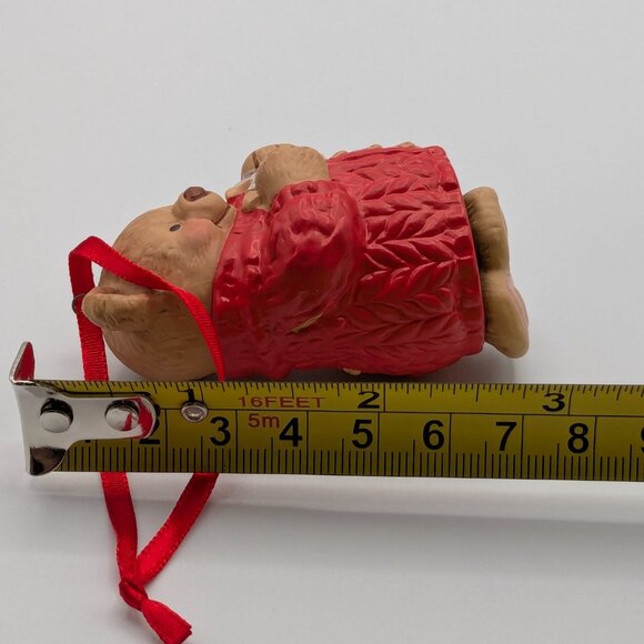 Hallmark Keepsake Snuggly Sugar Bear Bell 2001, Porcelain Christmas Ornament - Picture 11 of 12